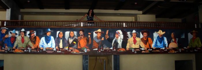 Hand-painted &lsquo;Wild West Last Supper&rsquo; mural